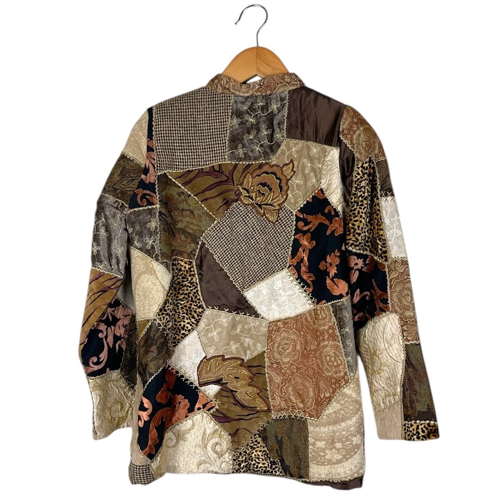 Indigo Moon Patchwork Jacket Women’s Size Medium … - image 6